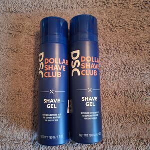 2 Pack Dollar Shave‎ Club Shave Gel Shea Butter & Aloe For Sensitive Skin 6.7 oz